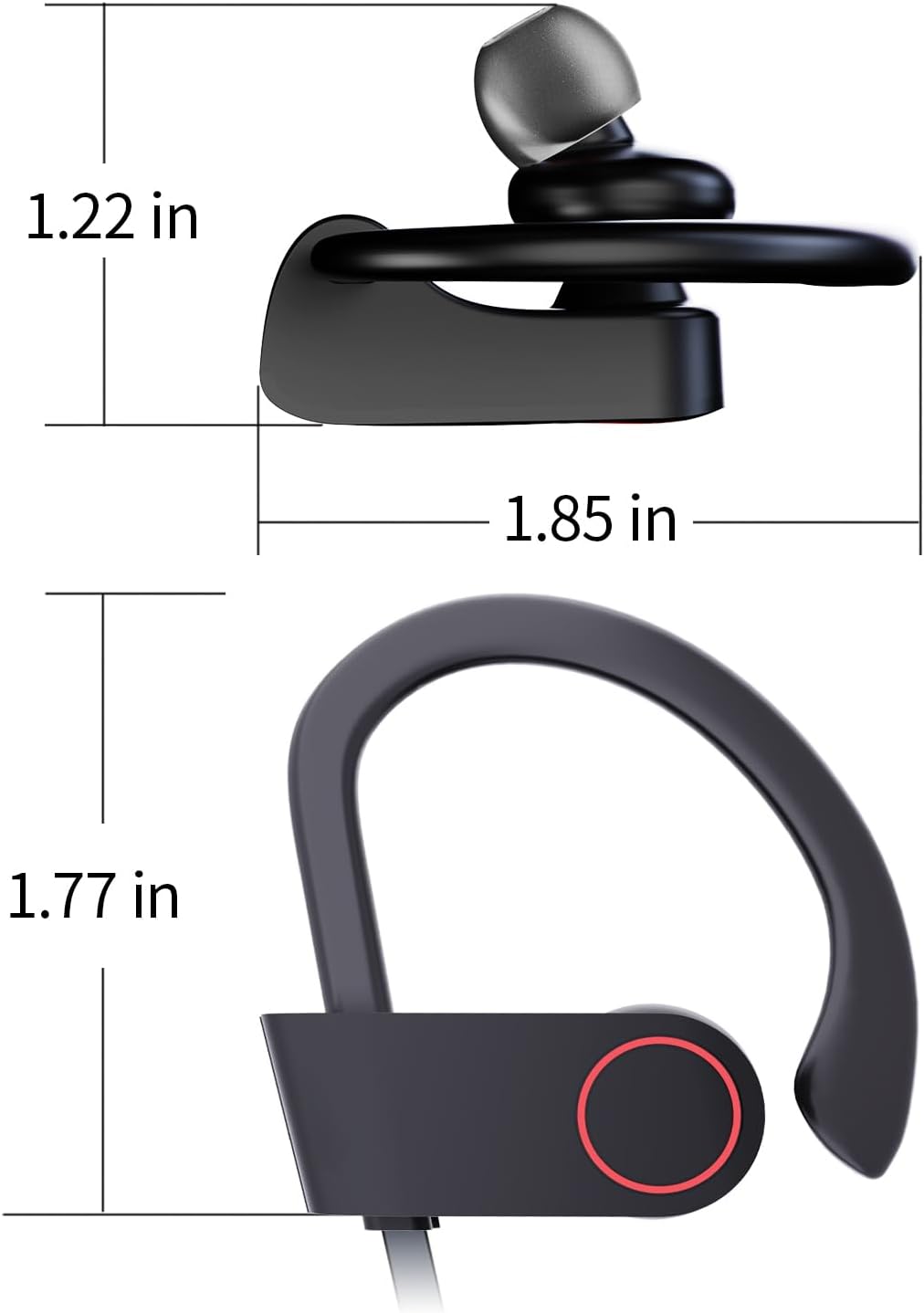 JOYWISE Bluetooth Wireless Headphones 16H Playtime Earbuds with Mic Stereo in-Ear Earphones, IPX7 Waterproof Sports Sound Isolation Headsets for Running, Gym, Workout - Image 8